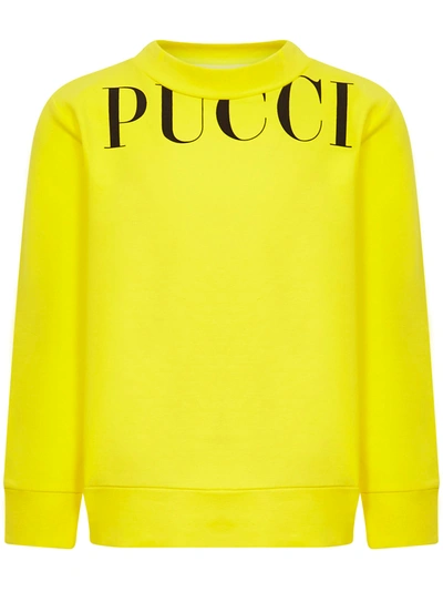 Shop Emilio Pucci Kids Sweathshirt In Yellow