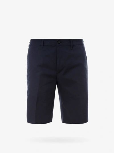 Shop Prada Bermuda Shorts In Blue