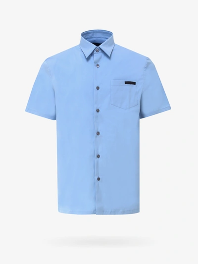 Shop Prada Shirt In Blue