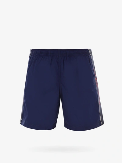 Shop Alexander Mcqueen Swim Trunks In Blue