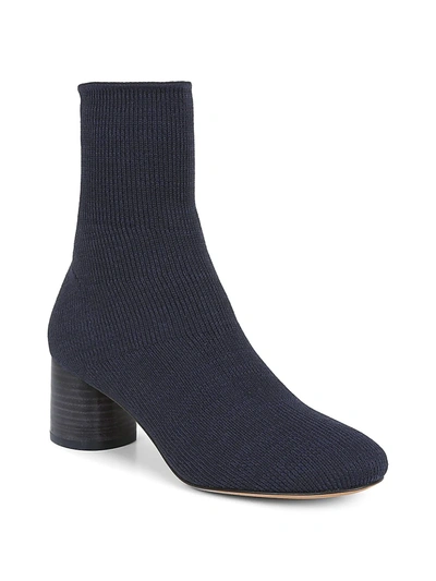 Shop Vince Women's Tasha Knit Sock Boots In Marine