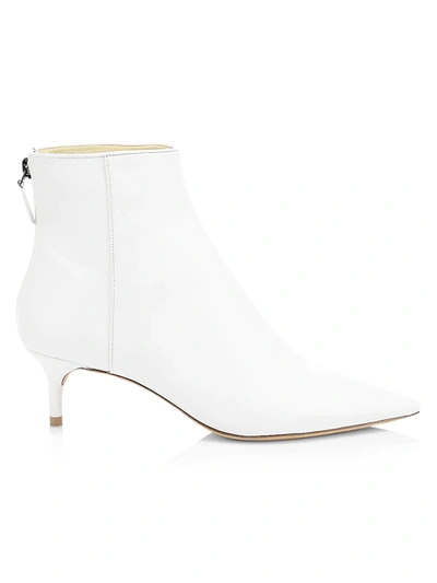 Shop Alexandre Birman Women's Kittie Leather Ankle Boots In White