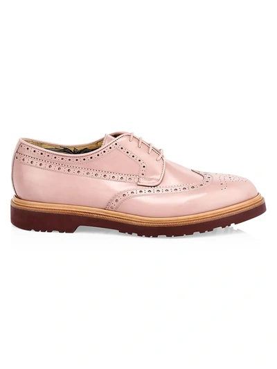 Shop Paul Smith Men's Crispin Leather Wingtip Brogues In Pink