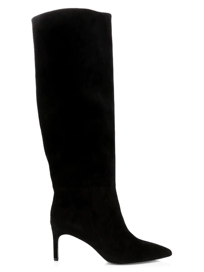 Shop Alice And Olivia Women's Maven Tall Suede Boots In Black