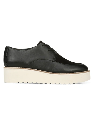 Shop Vince Women's Zina Leather & Suede Platform Loafers In Black