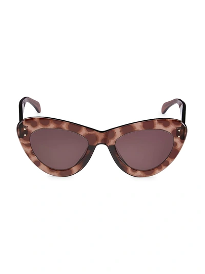 Shop Alaïa Women's 52mm Cat Eye Sunglasses In Brown