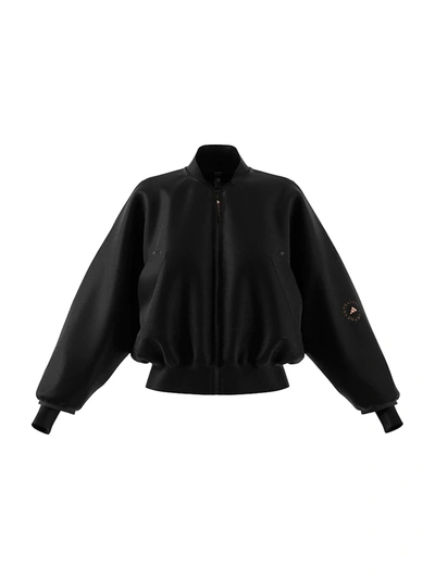 Shop Adidas Originals Woven Bomber Jacket In Black