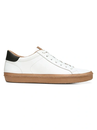 Shop Vince Men's Prescott Leather Sneakers In White