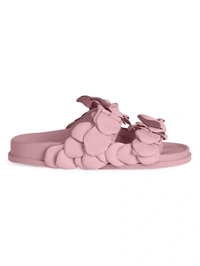 Shop Valentino Atelier Leather Sandals In Rose Canelle