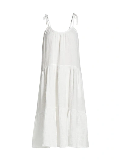 Shop Honorine Daisy Midi Shift Dress In White
