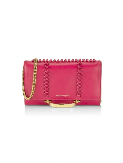 Shop Alexander Mcqueen Small The Story Whipstitch Leather Bag In Rose