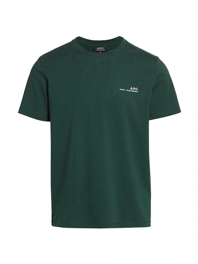 Shop Apc Item T-shirt In Dark Green