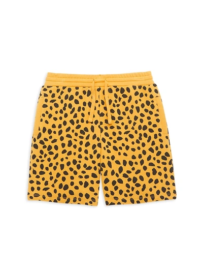 Shop Stella Mccartney Little Boy's & Boy's Cheetah Sweatshorts In Orange