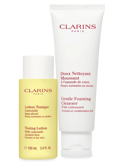 Shop Clarins Limited Edition Cleansing Sensations 2-piece Normal Or Combination Skin Set