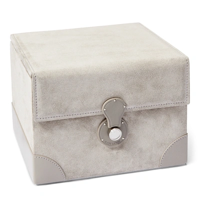 Shop Ralph Lauren Brooke Suede Jewelry Box In Grey