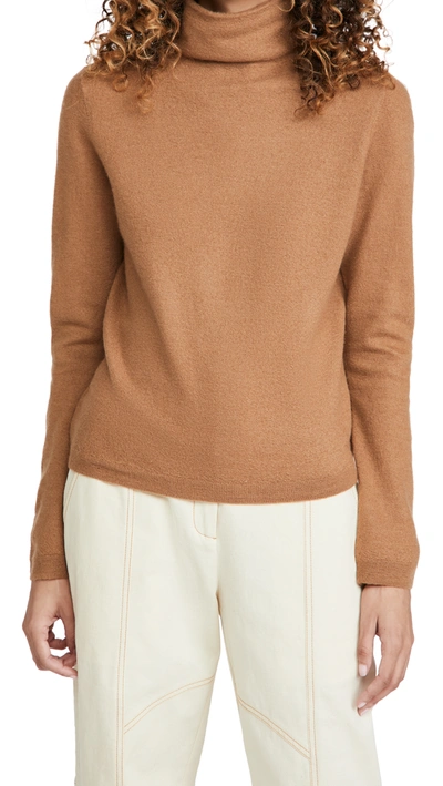 Shop Vince Fitted Cashmere Turtleneck In Amber