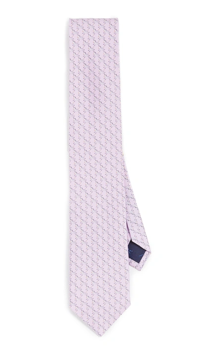 Shop Ferragamo Zebra Print Tie In Pink