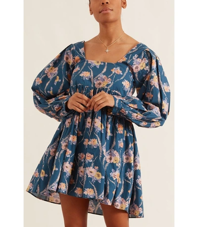 Shop Loveshackfancy Eaton Dress In Midnight Blush In Multi