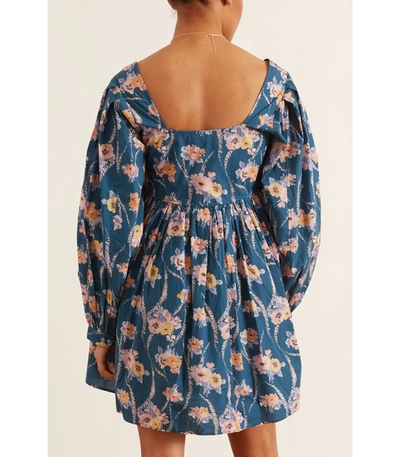 Shop Loveshackfancy Eaton Dress In Midnight Blush In Multi