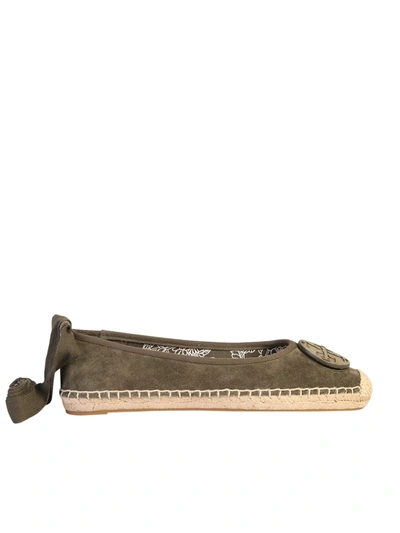 Shop Tory Burch Branded Espadrillas In Green