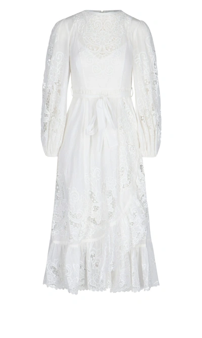 Shop Zimmermann Dress In White