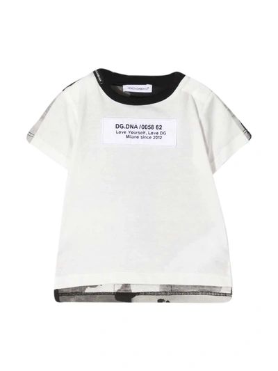 Shop Dolce & Gabbana White T-shirt In Variante Abbinata