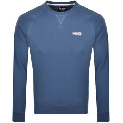 Shop Barbour International Crew Neck Sweatshirt Blue