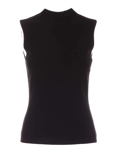 Shop Diane Von Furstenberg High Collar Vest In Black