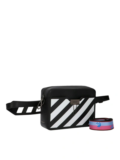 Shop Off-white Diag Camera Bag In Black In White