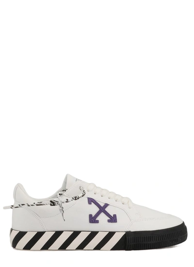 Shop Off-white Low Top Vulcanized Sneaker In White Purp