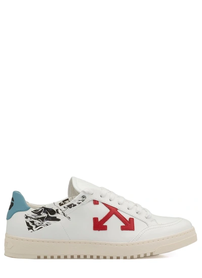 Shop Off-white Leather Sneaker 2.0 In White Red