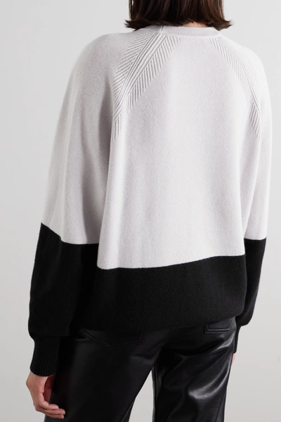 Shop Givenchy Intarsia Cashmere Sweater In Gray