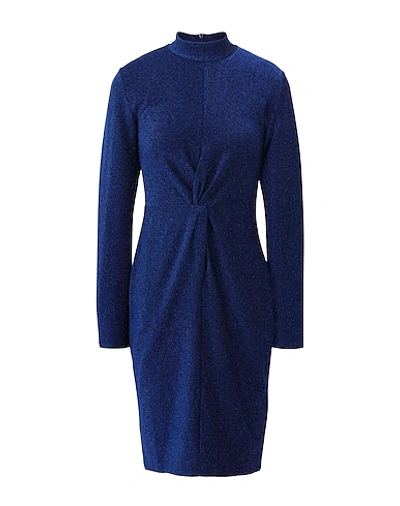 Shop Karl Lagerfeld Lurex Jersey Dress W/twist Woman Midi Dress Blue Size L Polyester, Polyamide, Acrylic