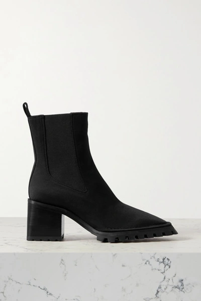 Shop Alexander Wang Parker Canvas Chelsea Boots In Black