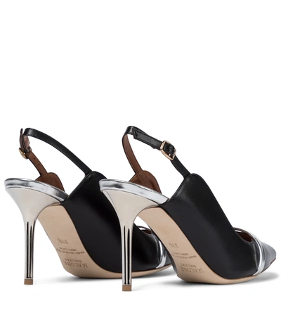 Shop Malone Souliers Marion 85 Leather Slingback Pumps In Black