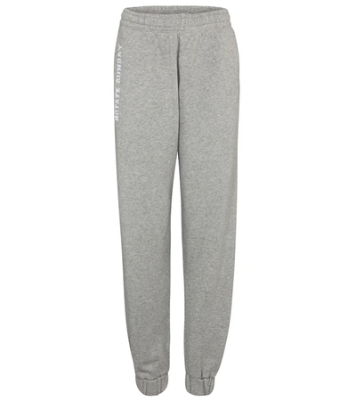 Shop Rotate Birger Christensen Mimi Logo Cotton Jersey Sweatpants In Grey
