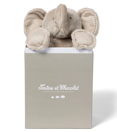 Shop Tartine Et Chocolat Ferdinand The Elephant Soft Toy In Grey