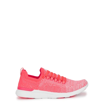 Shop Apl Athletic Propulsion Labs Techloom Breeze Pink Knitted Sneakers