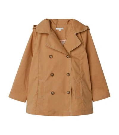 Shop Chloé Hooded Trench Coat (3-14 Years)