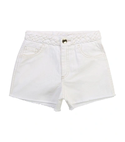 Shop Chloé Braided Denim Shorts (2-14 Years)