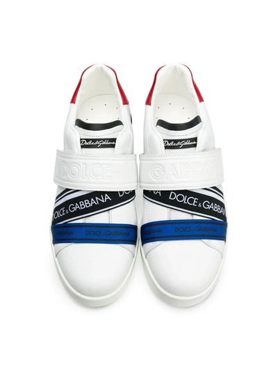 Shop Dolce & Gabbana Touch-strap Logo Sneakers In White