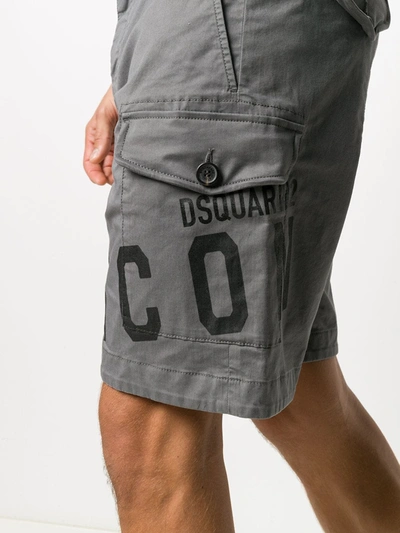 Shop Dsquared2 Logo-print Shorts In Grey