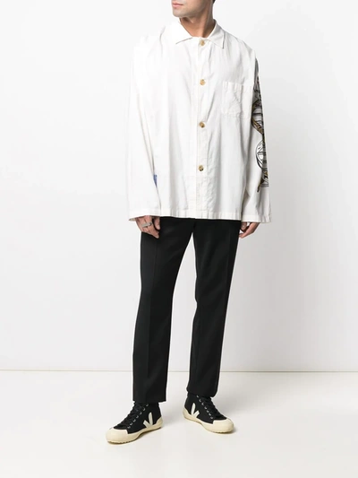 MCQ BY ALEXANDER MCQUEEN PRINTED SLEEVE SHIRT 