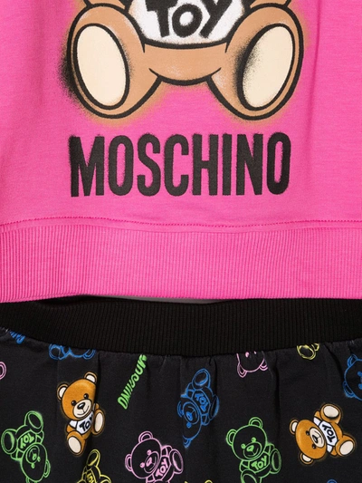 Shop Moschino Teddy Bear-print Two-piece Set In Pink
