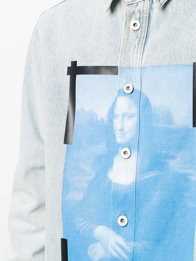 Shop Off-white Mona Lisa Print Shirt In Blue
