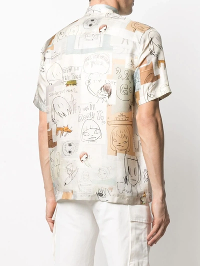 Shop Stella Mccartney X Yoshitomo Nara Illustration-print Shirt In Neutrals