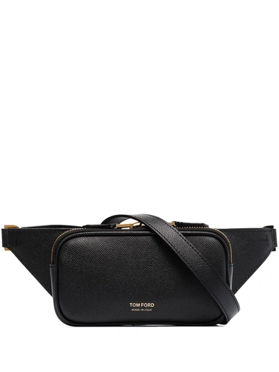 Shop Tom Ford Two-way Zip Belt Bag In Black