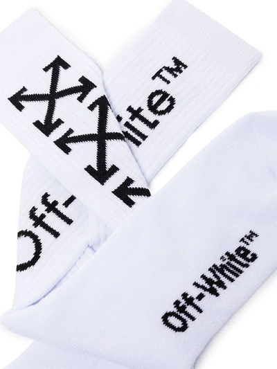 Shop Off-white Arrows Logo Socks In White