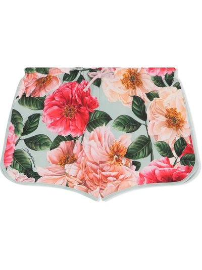 Shop Dolce & Gabbana Floral-print Shorts In Pink
