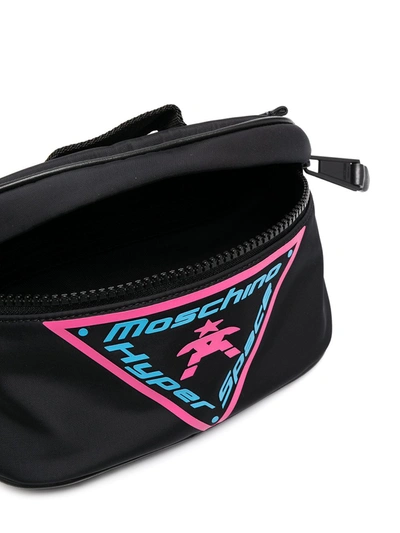 Shop Moschino Convertible Belt Bag In Black